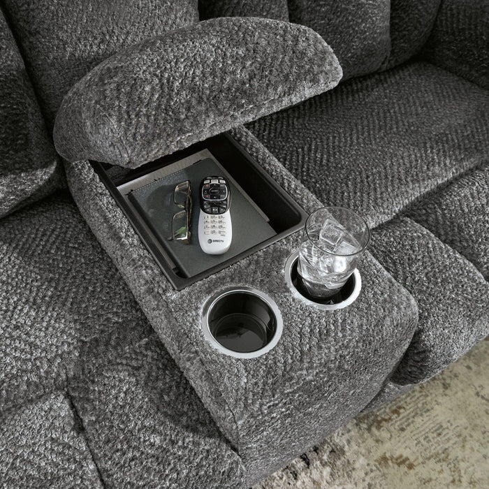 Frohn Reclining Loveseat with Console Loveseat Ashley Furniture