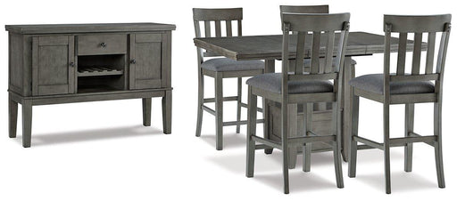 Hallanden Counter Height Dining Room Set Barstool Set Ashley Furniture