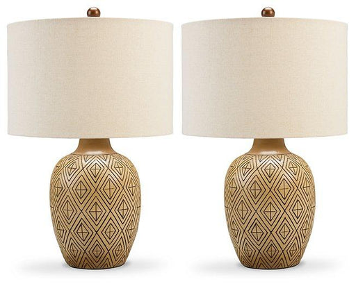 Jairgan Table Lamp (Set of 2) Table Lamp Pair Ashley Furniture