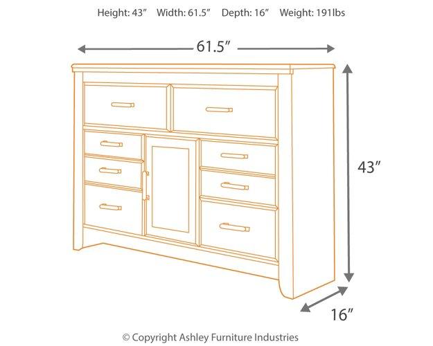 Juararo Dresser and Mirror Dresser & Mirror Ashley Furniture