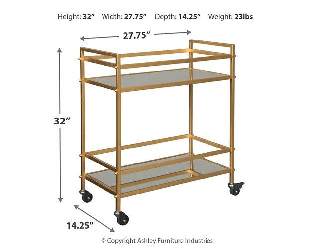 Kailman Bar Cart Bar Cart Ashley Furniture