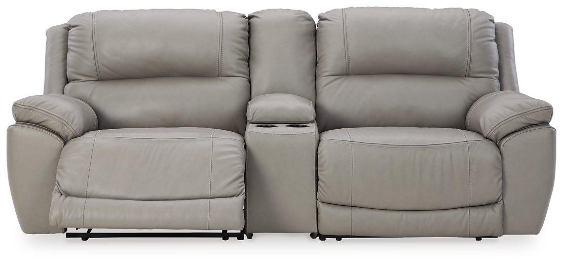 Dunleith 3-Piece Power Reclining Sectional Loveseat with Console Loveaseat Ashley Furniture