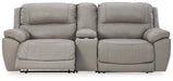 Dunleith 3-Piece Power Reclining Sectional Loveseat with Console Loveaseat Ashley Furniture