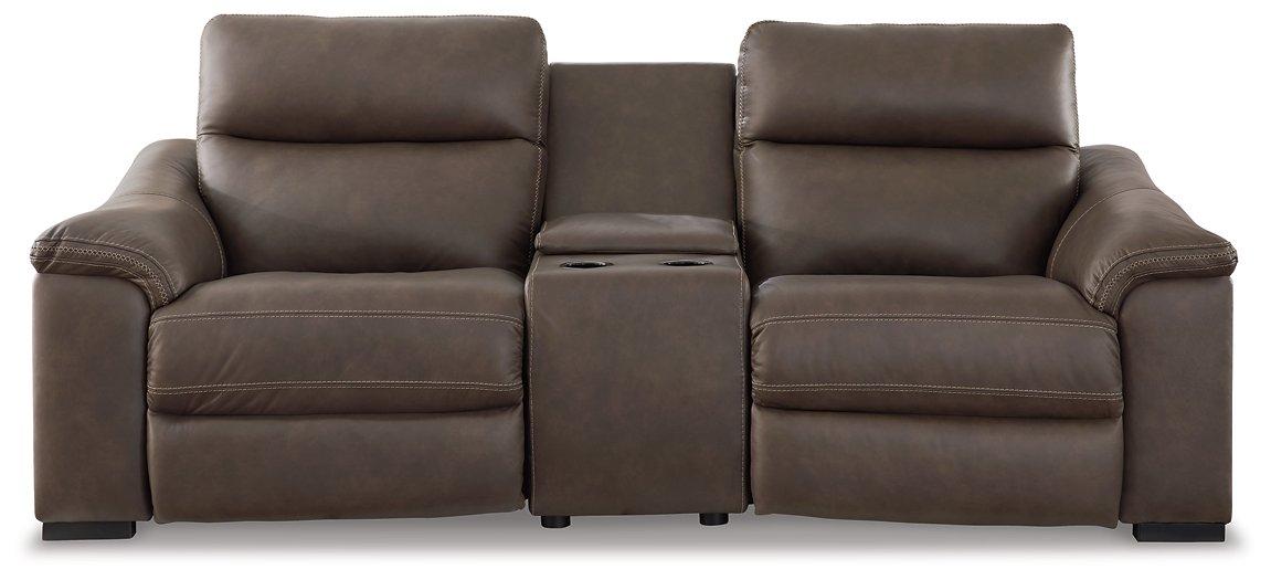 Salvatore 3-Piece Power Reclining Loveseat with Console Sectional Ashley Furniture