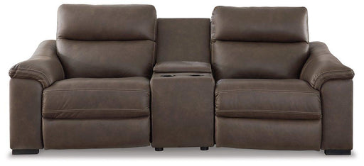 Salvatore 3-Piece Power Reclining Loveseat with Console Sectional Ashley Furniture