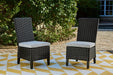 Beachcroft Outdoor Side Chair with Cushion (Set of 2) Outdoor Dining Chair Ashley Furniture