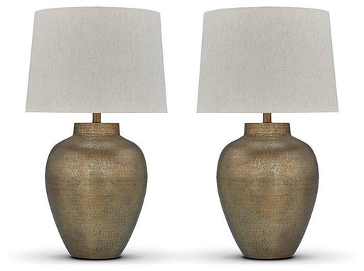 Madney Lamp Set Table Lamp Set Ashley Furniture