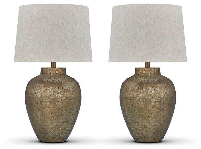 Madney Lamp Set Table Lamp Set Ashley Furniture