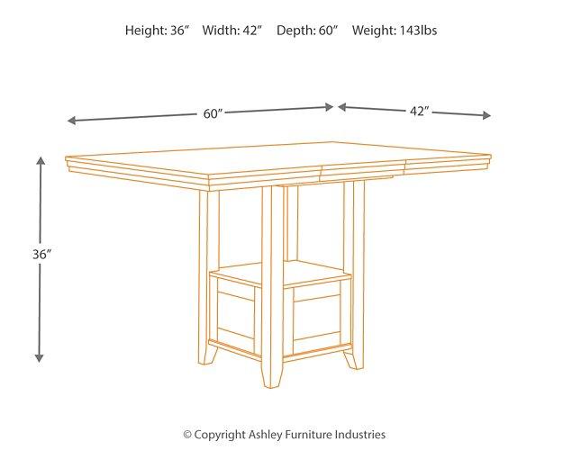 Ralene Counter Height Dining Extension Table Counter Height Table Ashley Furniture