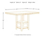 Ralene Counter Height Dining Extension Table Counter Height Table Ashley Furniture