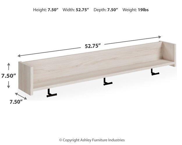 Socalle Wall Mounted Coat Rack with Shelf EA Furniture Ashley Furniture