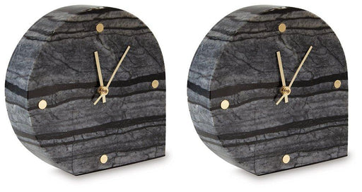 Janmour Table Clock (Set of 2) Table Top Accessories Ashley Furniture