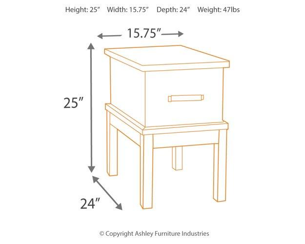 Stanah Chairside End Table with USB Ports & Outlets End Table Ashley Furniture