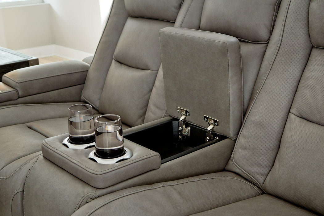 The Man-Den Power Reclining Loveseat with Console Loveseat Ashley Furniture