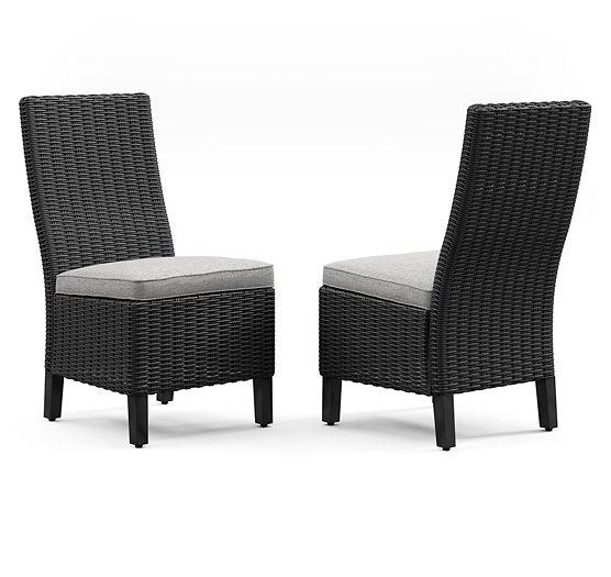 Beachcroft Outdoor Side Chair with Cushion (Set of 2) Outdoor Dining Chair Ashley Furniture