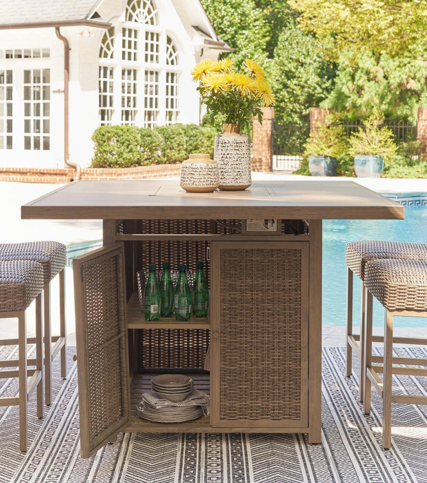 Walton Bridge Outdoor Bar Set Outdoor Dining Set Ashley Furniture