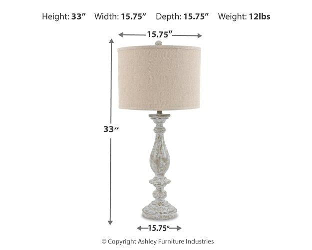 Bernadate Table Lamp (Set of 2) Table Lamp Pair Ashley Furniture