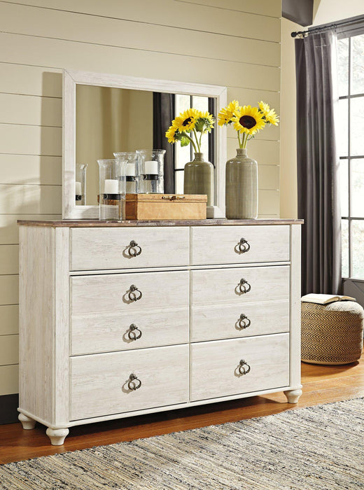 Willowton Dresser and Mirror Dresser & Mirror Ashley Furniture