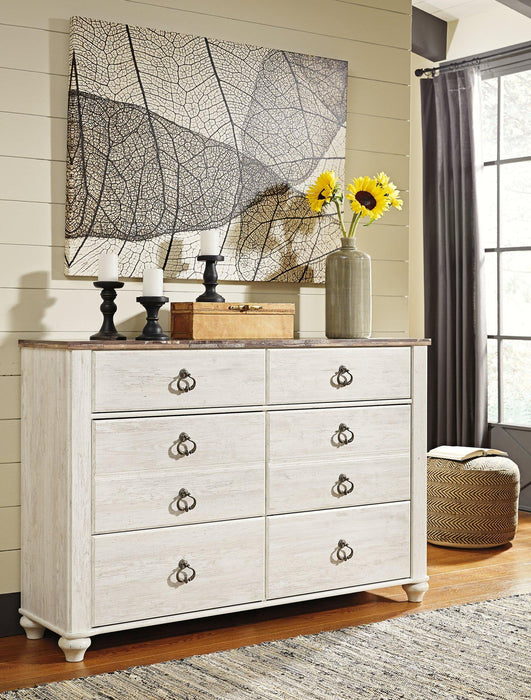 Willowton Dresser and Mirror Dresser & Mirror Ashley Furniture