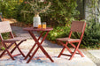 Safari Peak Outdoor Table and Chairs (Set of 3) Outdoor Dining Table Ashley Furniture