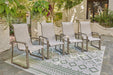 Beach Front Sling Arm Chair (Set of 4) Outdoor Dining Chair Ashley Furniture