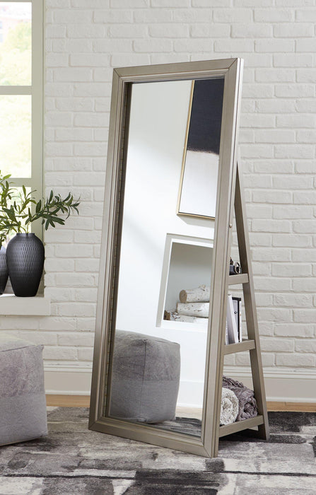 Evesen Floor Standing Mirror with Storage Mirror Ashley Furniture