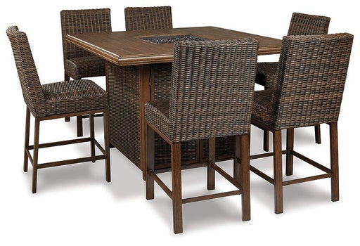 Paradise Trail Outdoor Bar Table Set Outdoor Seating Set Ashley Furniture