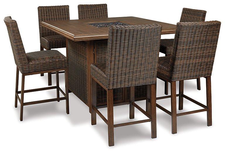 Paradise Trail Outdoor Bar Table Set Outdoor Seating Set Ashley Furniture