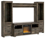 Trinell 4-Piece Entertainment Center with Electric Fireplace Entertainment Center Ashley Furniture