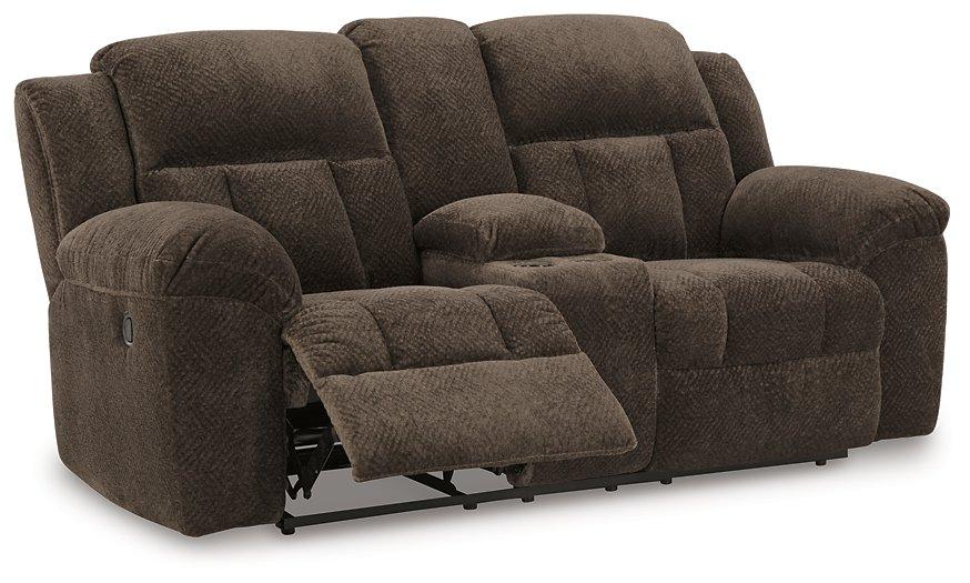 Frohn Reclining Loveseat with Console Loveseat Ashley Furniture