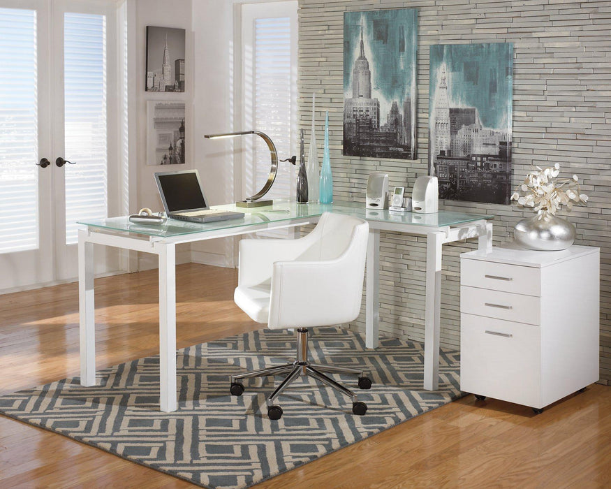 Baraga Home Office L-Desk Desk Ashley Furniture