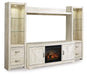 Bellaby 4-Piece Entertainment Center with Electric Fireplace Entertainment Center Ashley Furniture