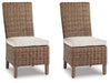 Beachcroft Outdoor Side Chair with Cushion (Set of 2) Outdoor Dining Chair Ashley Furniture