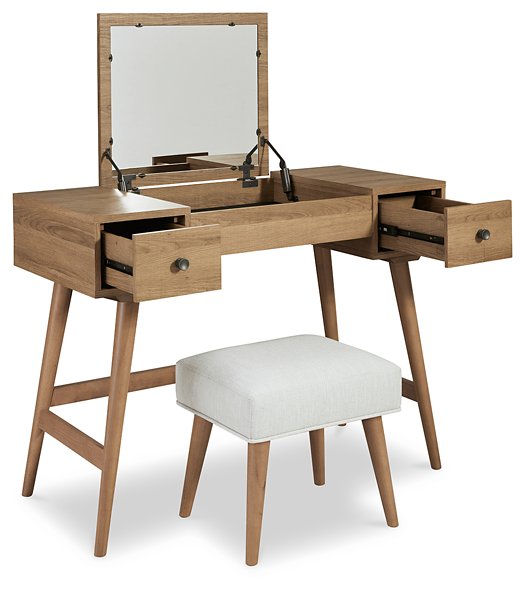 Thadamere Vanity with Stool Vanity Ashley Furniture