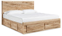 Hyanna Panel Storage Bed with 2 Under Bed Storage Drawer Bed Ashley Furniture