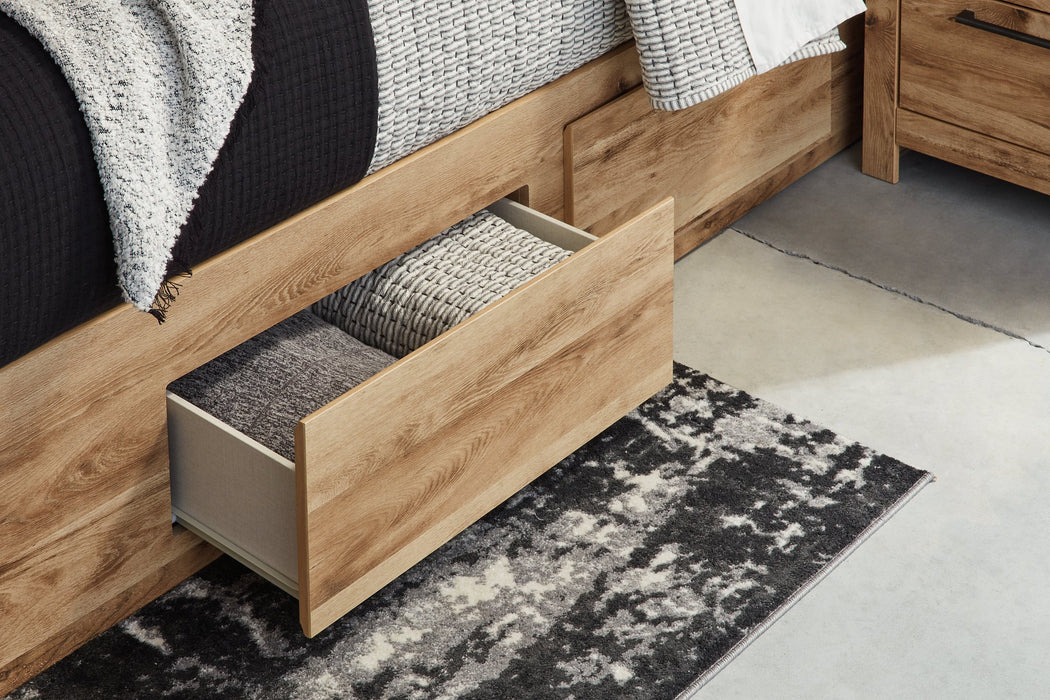 Hyanna Panel Storage Bed with 2 Under Bed Storage Drawer Bed Ashley Furniture