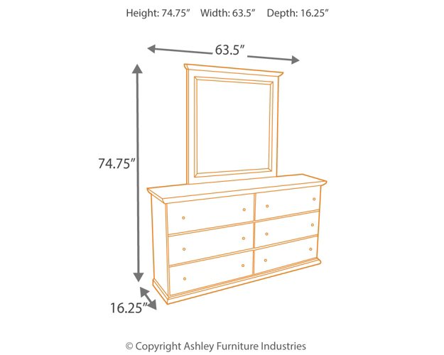 Bostwick Shoals Dresser and Mirror Dresser and Mirror Ashley Furniture