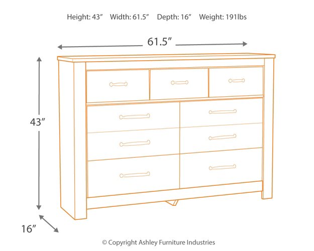 Bellaby Dresser and Mirror Dresser and Mirror Ashley Furniture