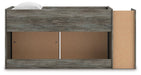 Frandern Loft Bed with Bookcase and Drawer Storage - Dayton Discount Furniture