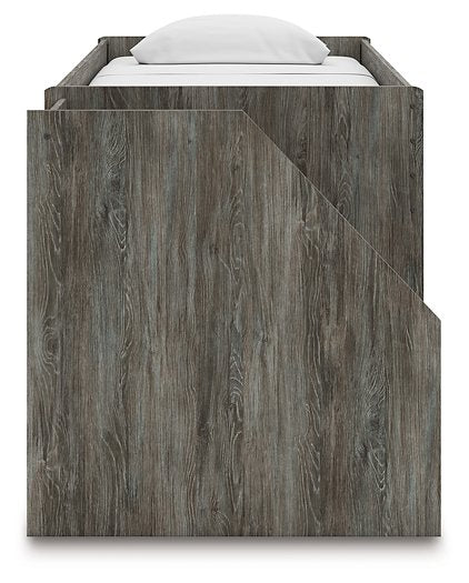 Frandern Loft Bed with Bookcase and Drawer Storage - Dayton Discount Furniture