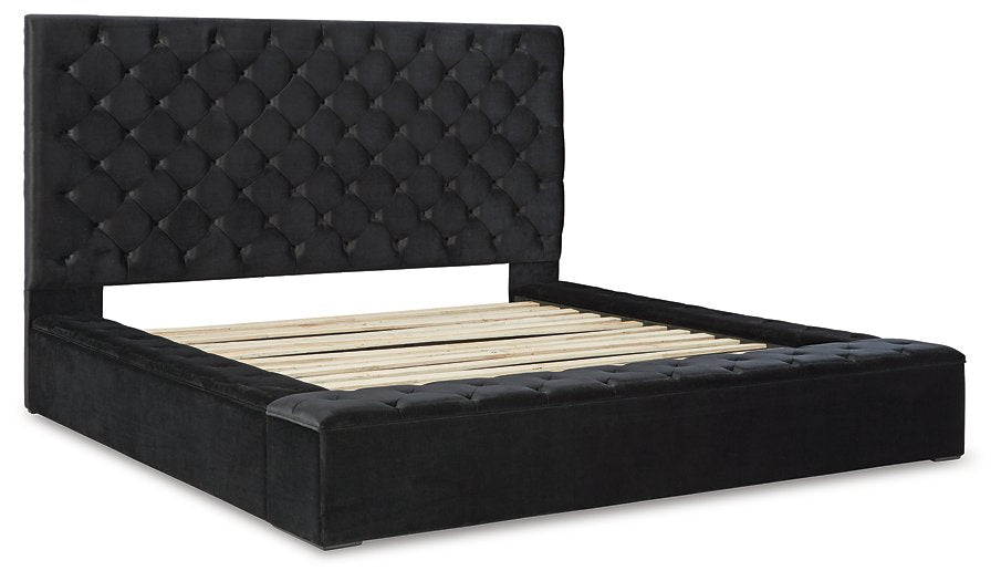 Lindenfield Upholstered Storage Bed Bed Ashley Furniture