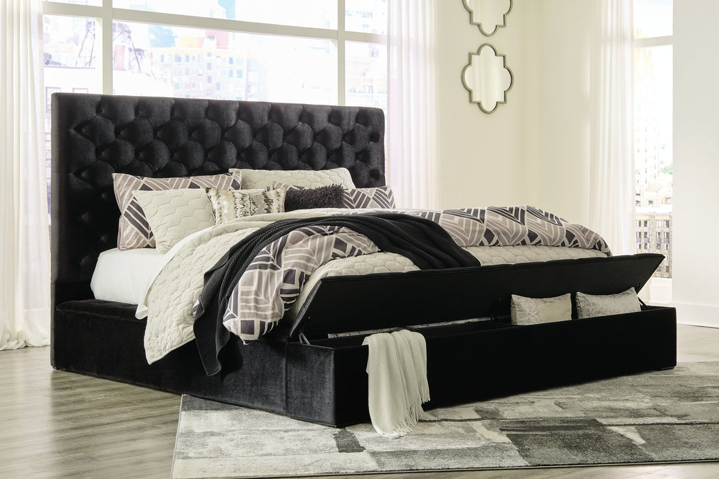 Lindenfield Upholstered Storage Bed Bed Ashley Furniture
