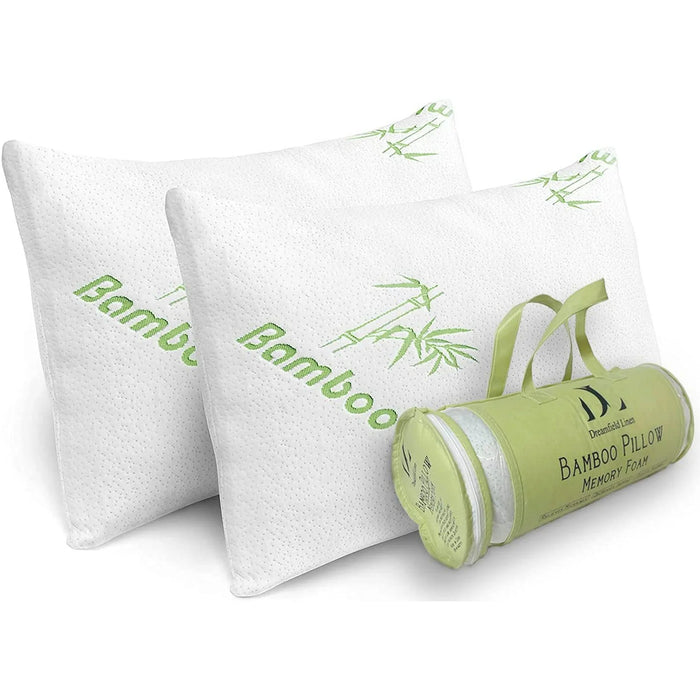 Memory Foam Bamboo Pillow Queen Size Pillow America Imports