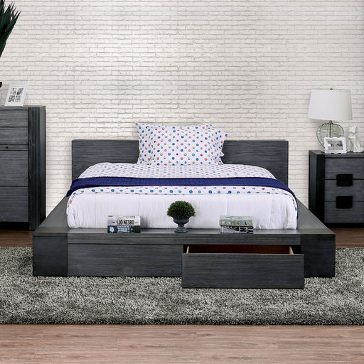 Janeiro Gray Queen Bed Bed FOA East