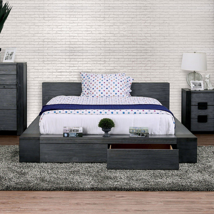 Janeiro Gray Cal.King Bed Bed FOA East