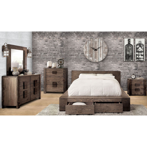 JANEIRO Rustic Natural Tone Cal.King Bed Bed FOA East