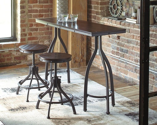 Odium Counter Height Dining Table and Bar Stools (Set of 3) Counter Height Table Ashley Furniture