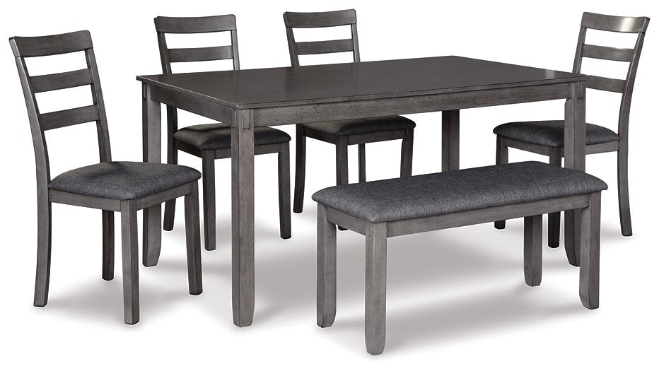 Bridson Dining Table and Chairs with Bench (Set of 6) Dining Table Ashley Furniture