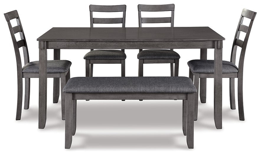 Bridson Dining Table and Chairs with Bench (Set of 6) Dining Table Ashley Furniture