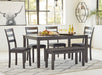 Bridson Dining Table and Chairs with Bench (Set of 6) Dining Table Ashley Furniture